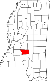 Map of Mississippi highlighting Simpson County.svg