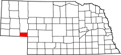 State map highlighting Deuel County