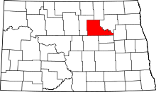 Harta e Benson County në North Dakota