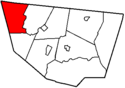 Mapa hrabstwa Sullivan w Pensylwanii Highlighting Fox Township.png