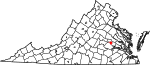 State map highlighting Richmond