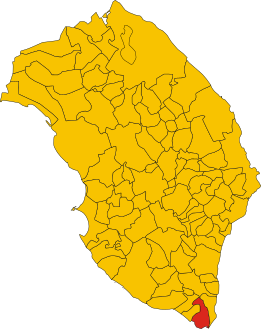 Map of comune of Castrignano del Capo (province of Lecce, region Apulia, Italy).svg