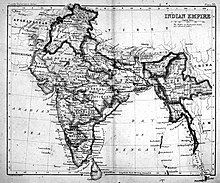 Kollam (marked as Quilon) on the Old map of India.