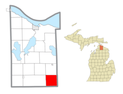 Former location within Cheboygan County