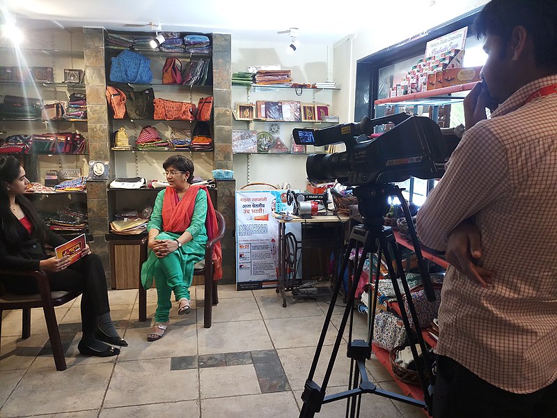 File:Marathi News Channel interview with Wandana Chavhan MP.jpg