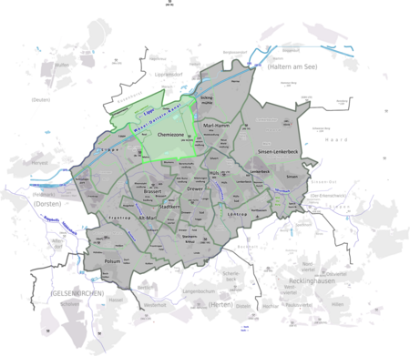 Marl Chemiezone Gliederung Uebersicht