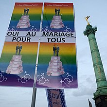 Protest sign at a demonstration in favour of same-sex marriage in Paris, 27 January 2013 Marriage equality demonstration Paris 2013 01 27 34.jpg