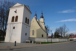 Szent István templom és a harangtorony