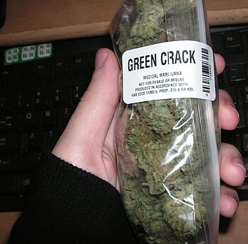 English: An ounce of Green Crack bought from a...