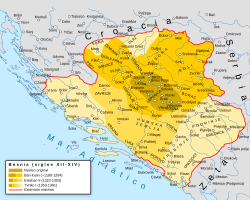 Medieval Bosnian State Expansion-es.svg