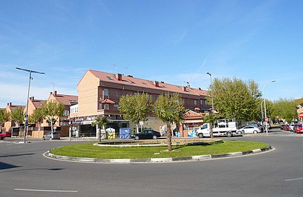 A roundabout in the Community of Madrid