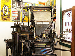 Setzmaschine der Firma Mergenthaler Linotype Company