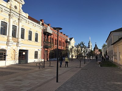Rue Metallistov dans le centre historique de Toula.