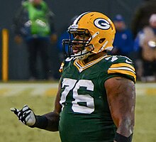 Mike Daniels was one of the Packers' fourth-round selections in the 2012 draft Mike daniels 2014.jpg