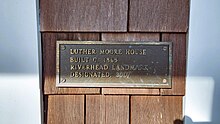 Historic marker at the Luther Moore House MooreHouse20240112 131018.jpg