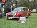 A Morris Minor 1000 OKX 895H, at Havenstreet railway station, Isle of Wight, for the Bustival 2012 event, held by Southern Vectis.