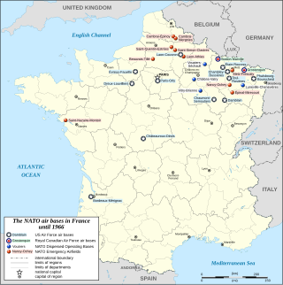 <span class="mw-page-title-main">United States Air Force in France</span> US Air Force units stationed in France from 1951–1966