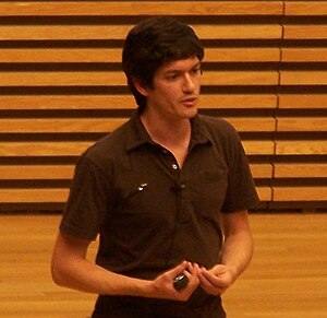 Nathan Stoll giving a presentation to the University of Michigan in October 2010.