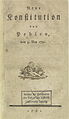 Канстытуцыя 3 мая 1791 г. на нямецкай мове. Друкарня (?) Міхала Гроля (горад Варшава), 1792 г.