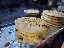 Nicaraguan cheese pupusas from Masatepe, locally known as rellenas in the departments of Masaya, Granada, and Rivas Nicaraguan Cheese Pupusas.jpg