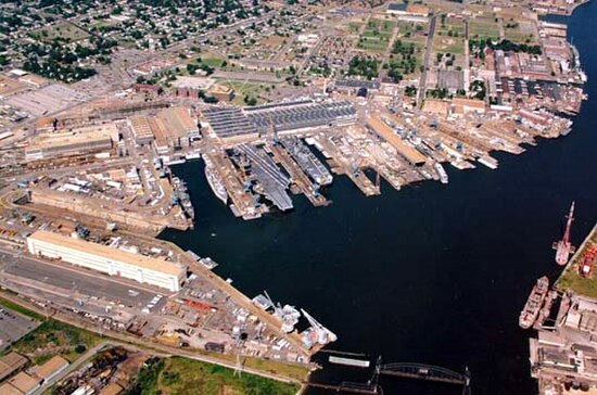 Modern day Norfolk Naval Shipyard, known as the Gosport Yards early in the American Civil War; Huger was responsible for its protection in 1862.