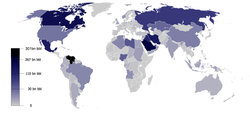 A map of world oil reserves according to OPEC, 2013 Oil Reserves Updated.png