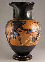Heracles in the battle, 6th century BC