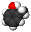 Spacefill model o-kresolu