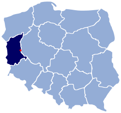 Розташування міста Збоншинек