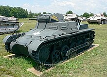 Panzer Is were the most common German battle tank. The type had poor armament and armour protection PanzerI 1.jpg