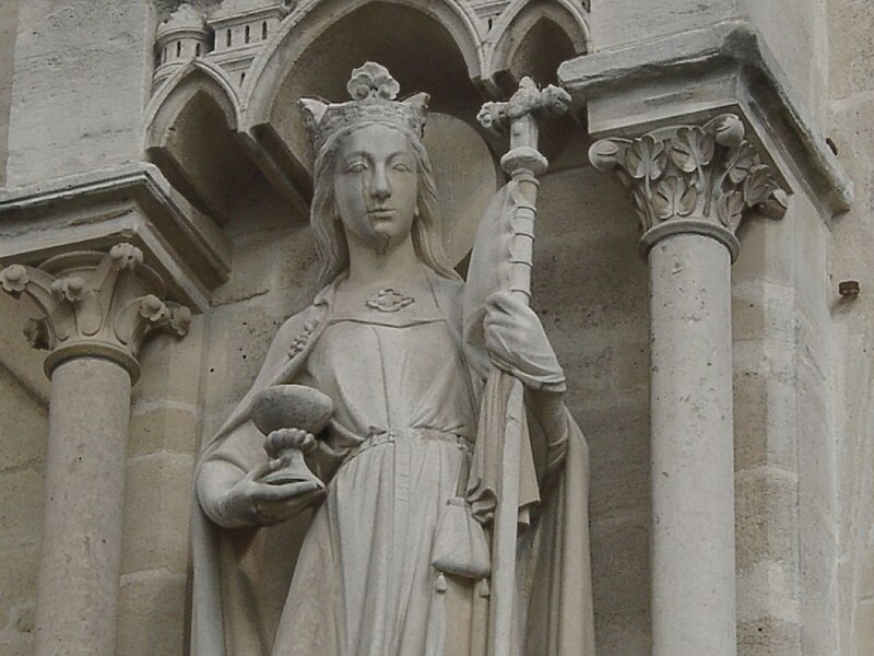 File:Paris Notre-Dame cathedral west facade scuptures - Ecclesia 01.jpg