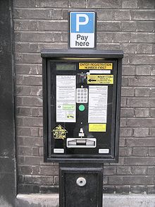 Metric Accent Pay and display ticket machine, Bristol City centre Pay and display ticket machine.jpg