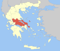 Letak Yunani Tengah di Yunani