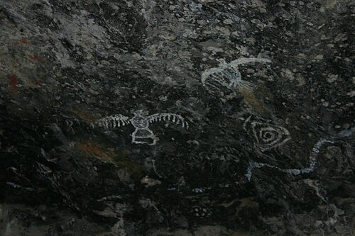 Pictographs in the Huachuca Mountains