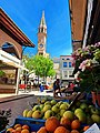 Plaça de ses Verdures amb vistes al campanar