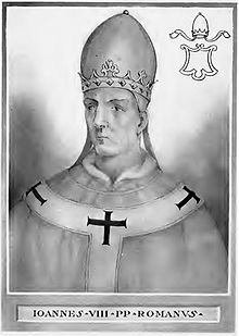 Pope John VIII (872-882) Pope John VIII Illustration.jpg