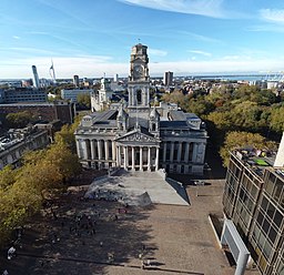 The seat of The Lord Mayor and The City Council, The Guildhall. Portsmouth Town Hall (51657184029).jpg