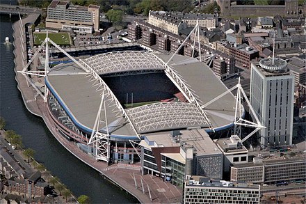 The Millennium Stadium of Cardiff opened for the 1999 Rugby World Cup.