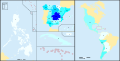 Provincias de España siendo de azul más claro a más oscuro la participación en las cortes de Cadiz.svg