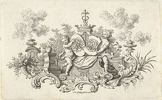 Rococo putti with two coats of arms; 1746; etching on paper; 7 x 11.3 cm; Rijksmuseum (Amsterdam, the Netherlands)