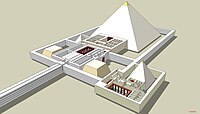 Reconstructie van de Piramide van Djedkare te Saqqara