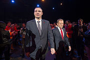 Tusk with Ukrainian politician Vitali Klitschko, 22 March 2014