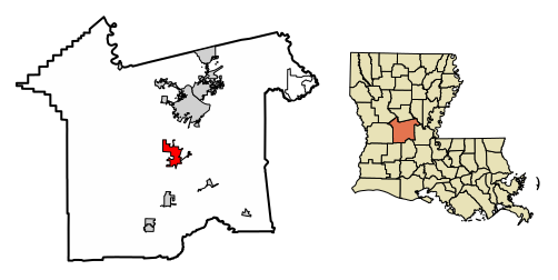 File:Rapides Parish Louisiana Incorporated and Unincorporated areas Woodworth Highlighted.svg