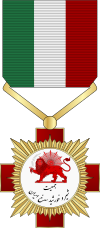 İran İmparatorluk Kızıl Aslan ve Oğlu Madalyası.