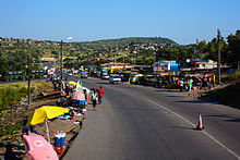 View to Ressano Garcia, right behind the border post. Ressano Garcia (8663793684).jpg