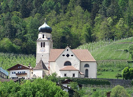 Riffian Pfarrkirche von Osten