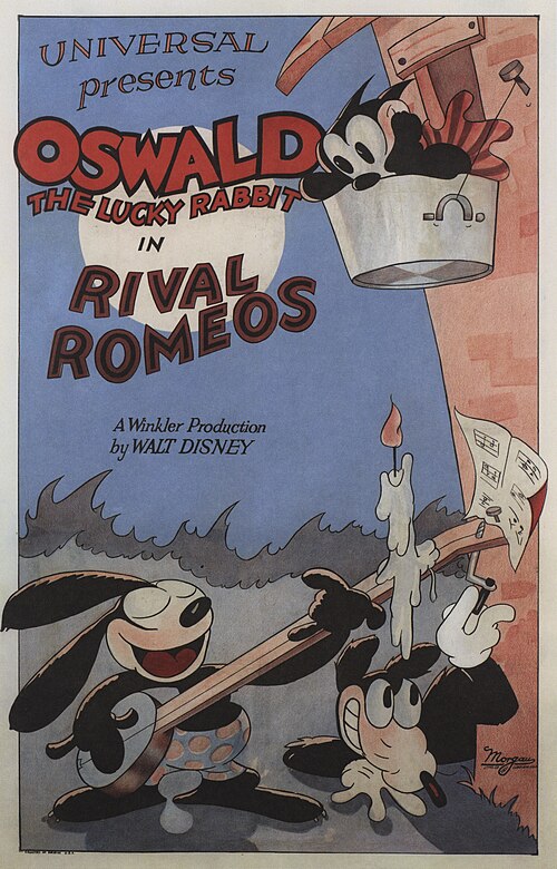 A 1928 poster of short film Rival Romeos