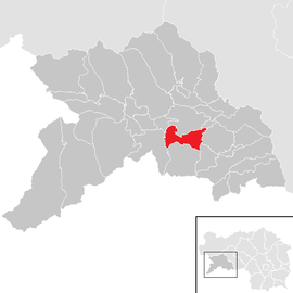 Poloha obce Sankt Blasen v okrese Murau (klikacia mapa)