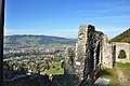 Muri diruti castelli Scharnstein in valle fluminis Alm