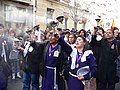 Incense and prayers to the Señor de los Milagros